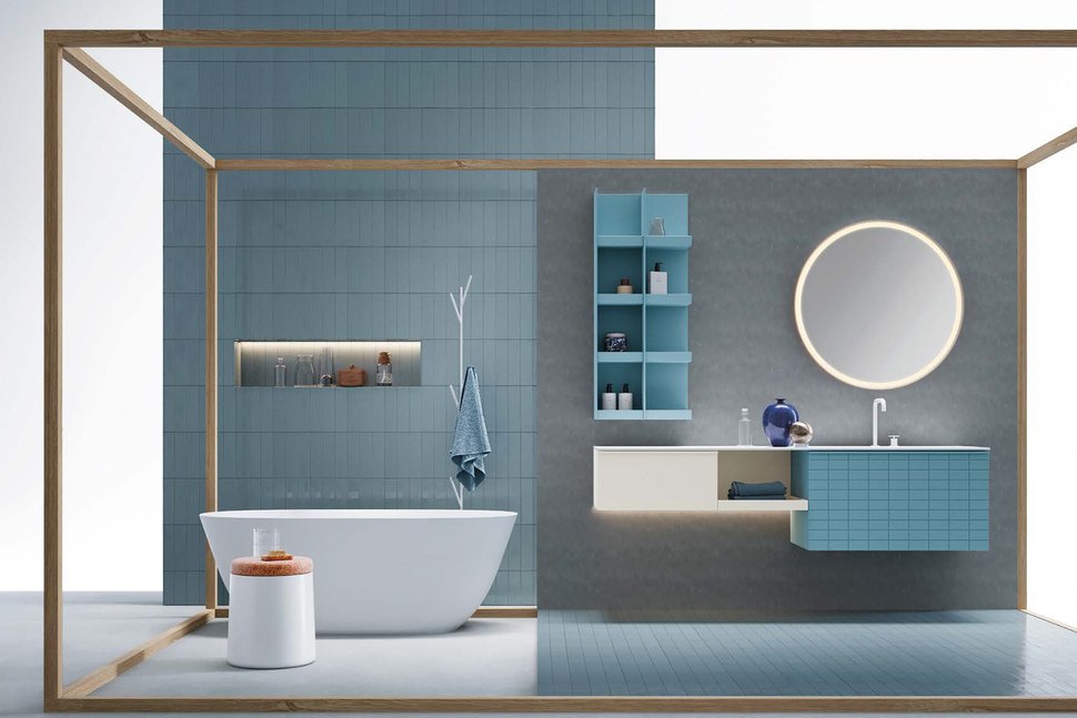 Progettazione ambienti bagno: composizione Novello